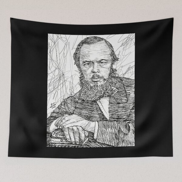 Item preview, Fyodor Dostoevsky - Ink Portrait .2 designed and sold by AliceDelsie.