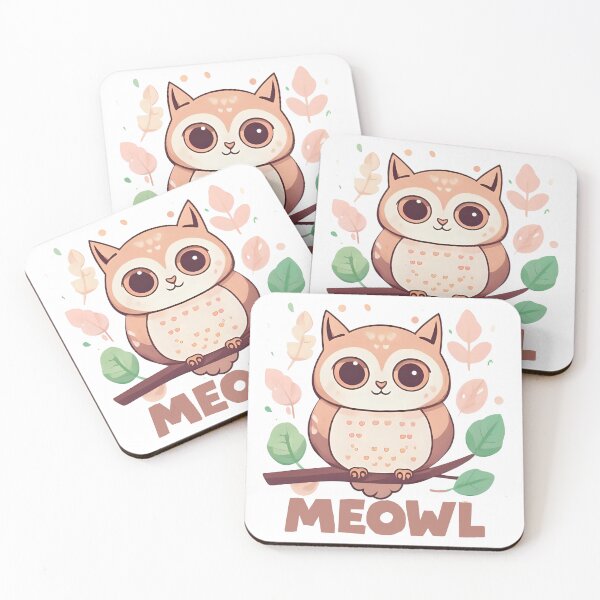 Item preview, Aesthetic Cat Owl Meowl | Brainrot Meme Pastel Design for Teenagers designed and sold by Lunaria Arts.