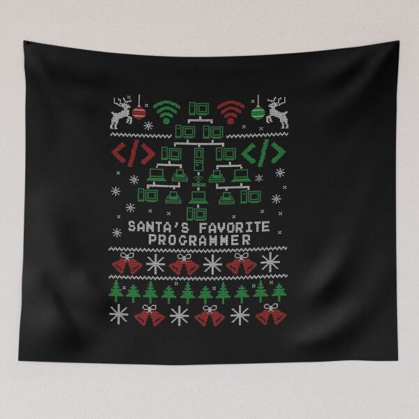 Item preview, Santa's Favourite Programmer Software Developer Christmas designed and sold by Nerd Shizzle.
