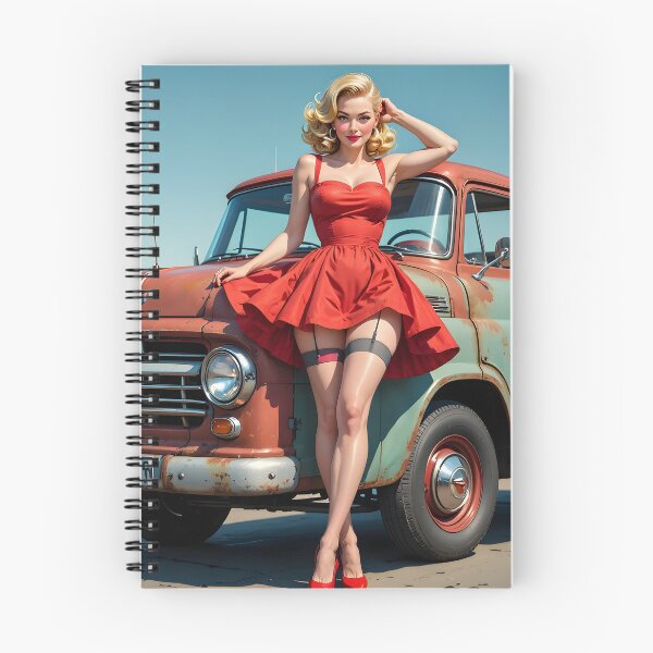 Item preview, Beauties & Cars - Retro Style PinUps designed and sold by AiFantasticArt.