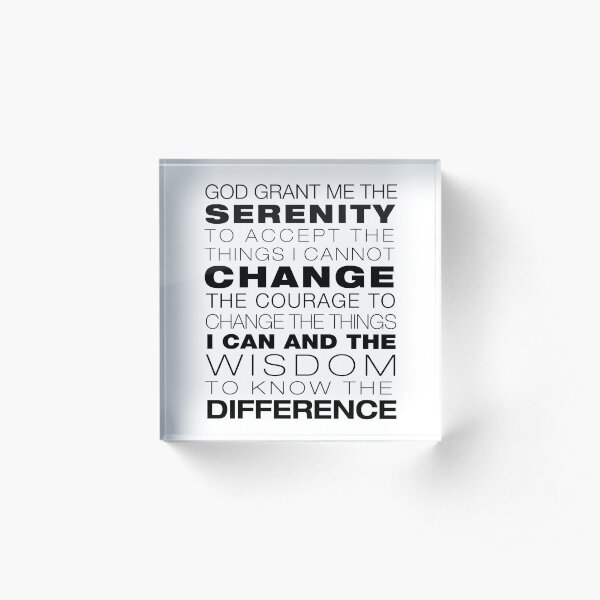 Serenity Prayer Acrylic Block