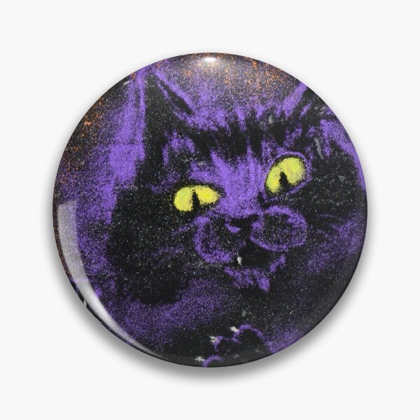 Item preview, Purple Cat and a Spider Sand Art Spooky Illustration for Halloween designed and sold by sandexperiment.