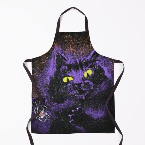 Item preview, Purple Cat and a Spider Sand Art Spooky Illustration for Halloween designed and sold by sandexperiment.