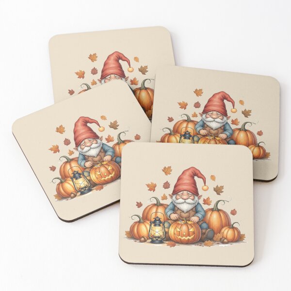 Item preview, Pumpkin Carving Gnome – Cozy Autumn Jack-o’-Lantern & Forest Design designed and sold by InkwildStudio.