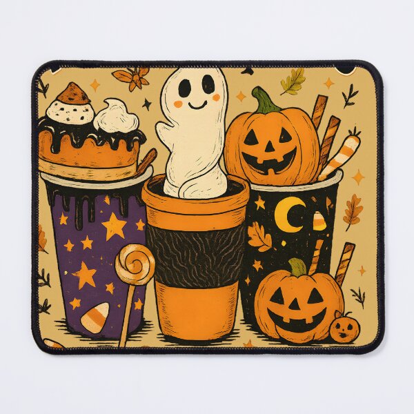Item preview, Haunted Brews PNG - Cute Ghost Coffee Halloween Drinks with Pumpkins Sublimation, Spooky Fall Cafe Digital Download for Shirts & Mugs designed and sold by LotusArtShop68.