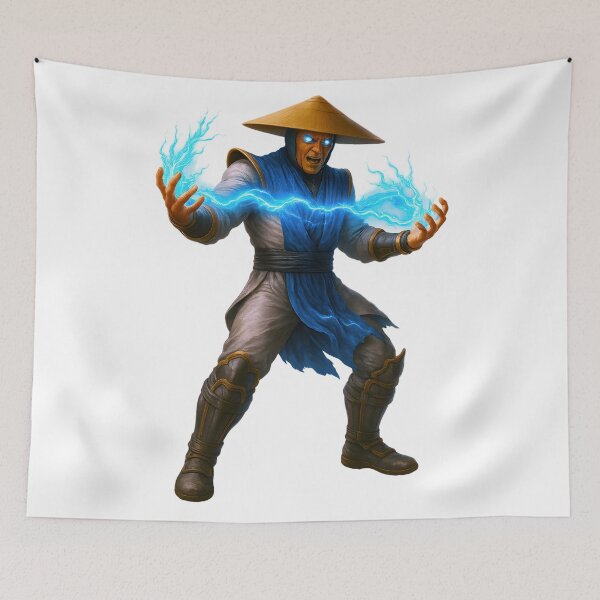 Item preview, Mortal Kombat Raiden God Of Thunder Retro Amiga Arcade Fighter designed and sold by ShopPointLessM.