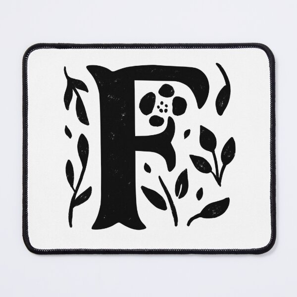 Item preview, Vintage Decorative Monogram F, Botanical Floral Letter F designed and sold by Lillian C Art.