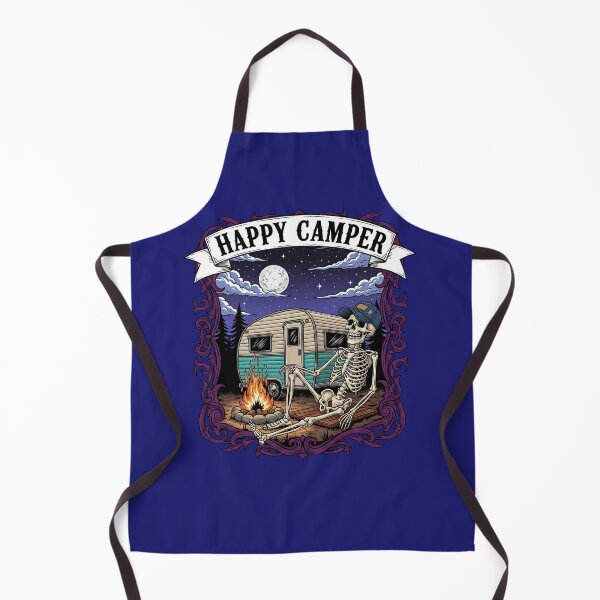 Item preview, Happy Camper Skeleton – Spooky Camping Night Art designed and sold by Aredbox.