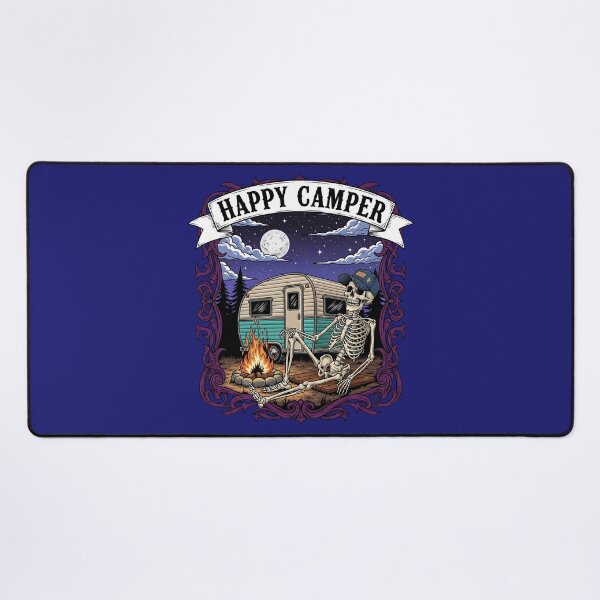 Item preview, Happy Camper Skeleton – Spooky Camping Night Art designed and sold by Aredbox.