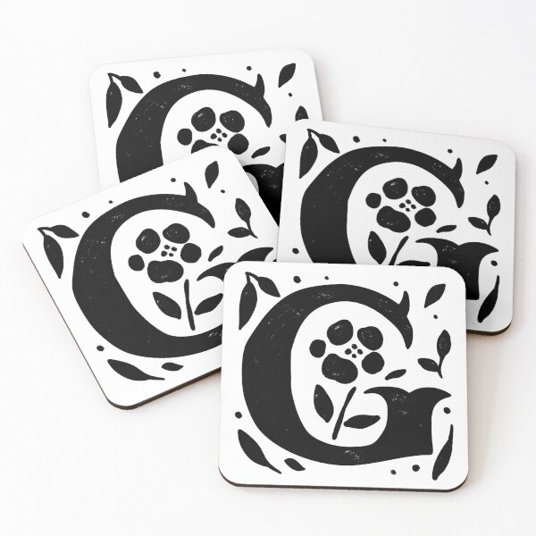 Item preview, Vintage Decorative Monogram G, Botanical Floral Letter G designed and sold by Lillian C Art.
