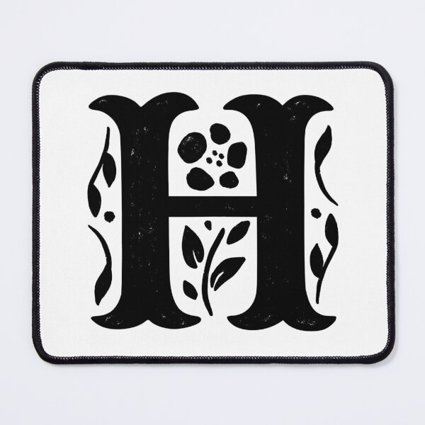 Item preview, Vintage Decorative Monogram H, Botanical Floral Letter H designed and sold by Lillian C Art.