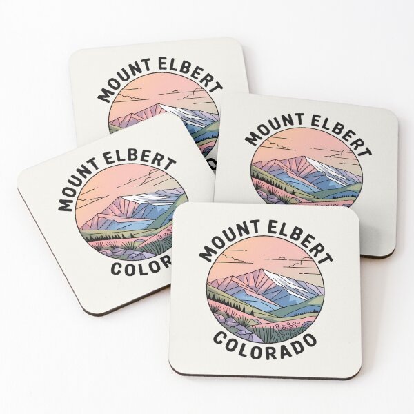 Item preview, Minimalist Pastel Mount Elbert Colorado Badge Sticker designed and sold by Horizon Tales.