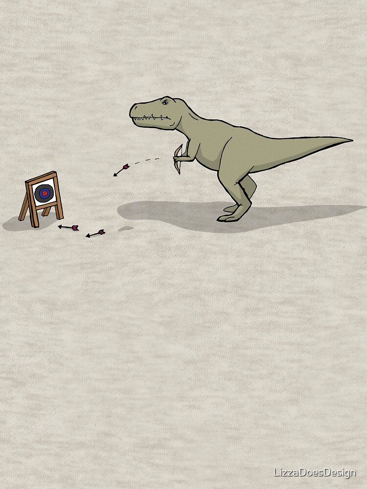 Thumbnail 7 of 7, Classic T-Shirt, Tyrannosaur can't Archery designed and sold by LizzaDoesDesign.