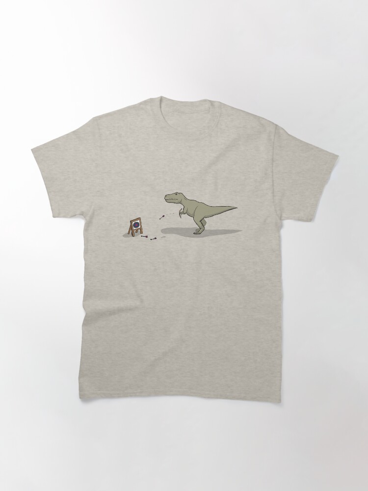 Thumbnail 3 of 7, Classic T-Shirt, Tyrannosaur can't Archery designed and sold by LizzaDoesDesign.
