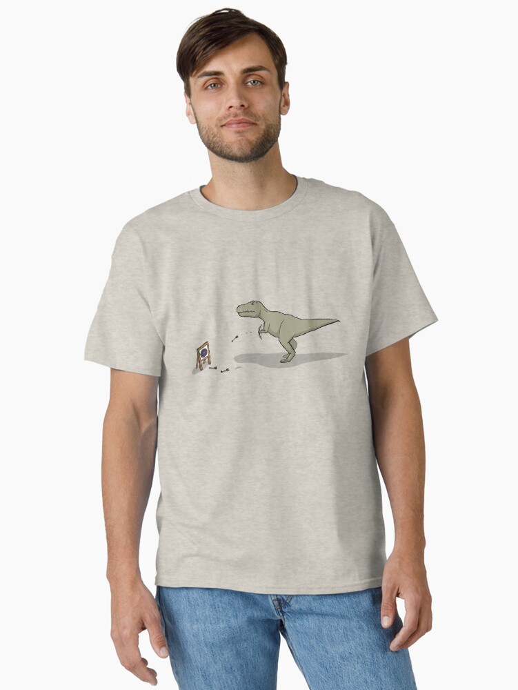 Thumbnail 2 of 7, Classic T-Shirt, Tyrannosaur can't Archery designed and sold by LizzaDoesDesign.