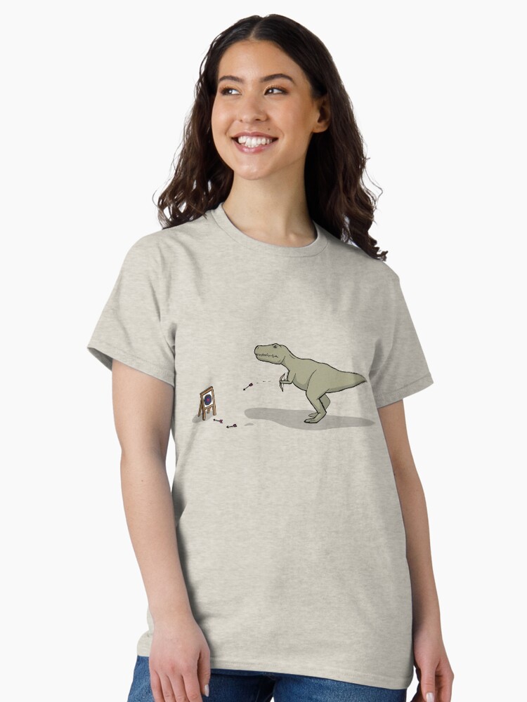 Thumbnail 1 of 7, Classic T-Shirt, Tyrannosaur can't Archery designed and sold by LizzaDoesDesign.