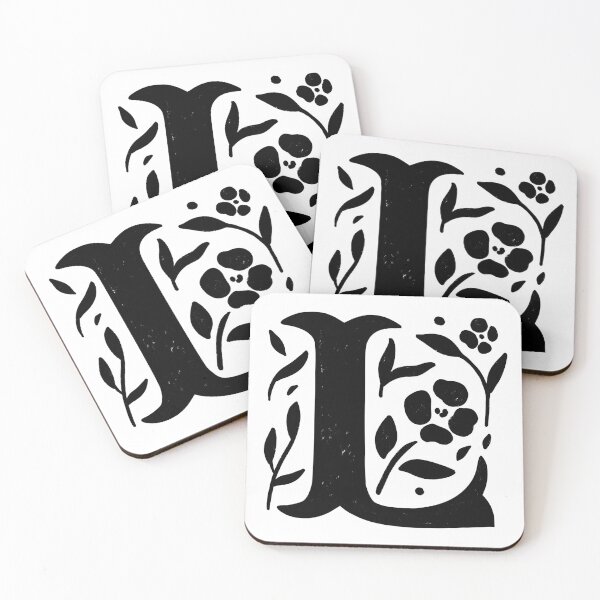 Item preview, Vintage Decorative Monogram L, Botanical Floral Letter L designed and sold by Lillian C Art.