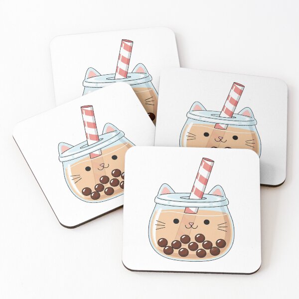 Item preview, Cute Kawaii Cat Bubble Tea designed and sold by istoriadesign.