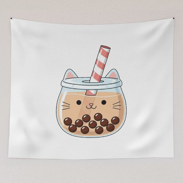 Item preview, Cute Kawaii Cat Bubble Tea designed and sold by istoriadesign.