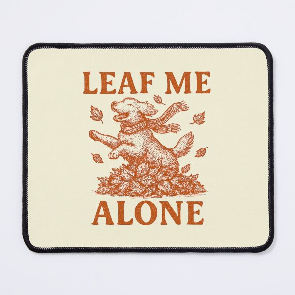 Item preview, A vintage funny fall golden retriever dog (leaf me alone) designed and sold by halazidan.
