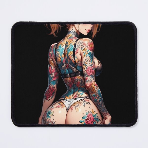 Item preview, Blonde Anime Tattoo Girl With Sexy Ass designed and sold by JUDITHEISING.