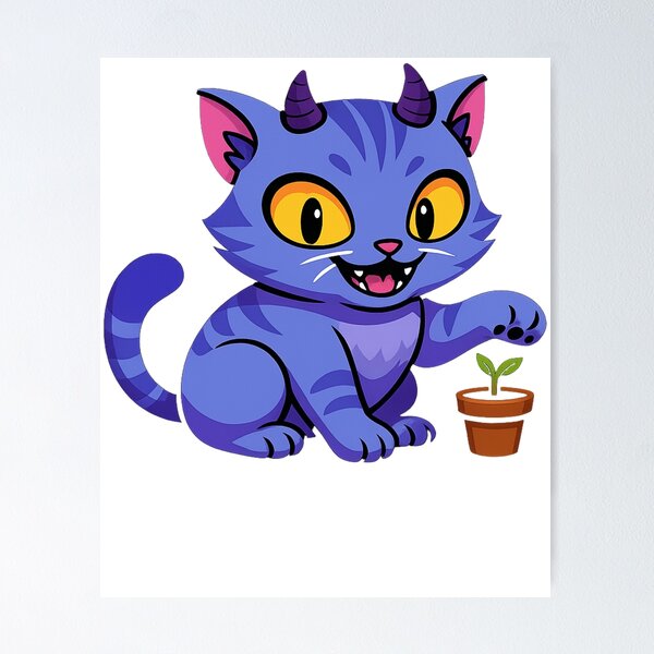 Item preview, Demon Cat Cartoon Design Manga designed and sold by Bloxxxdesign.