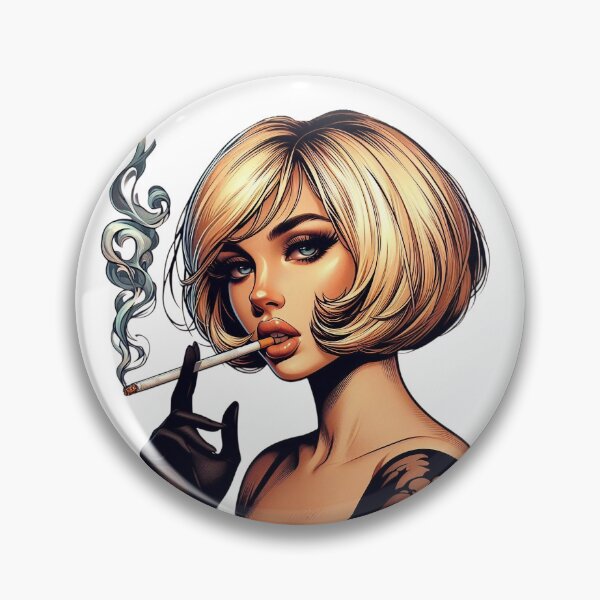 Item preview, Blonde Retro Pinup Smoking Beauty. designed and sold by Spark2Seduction.