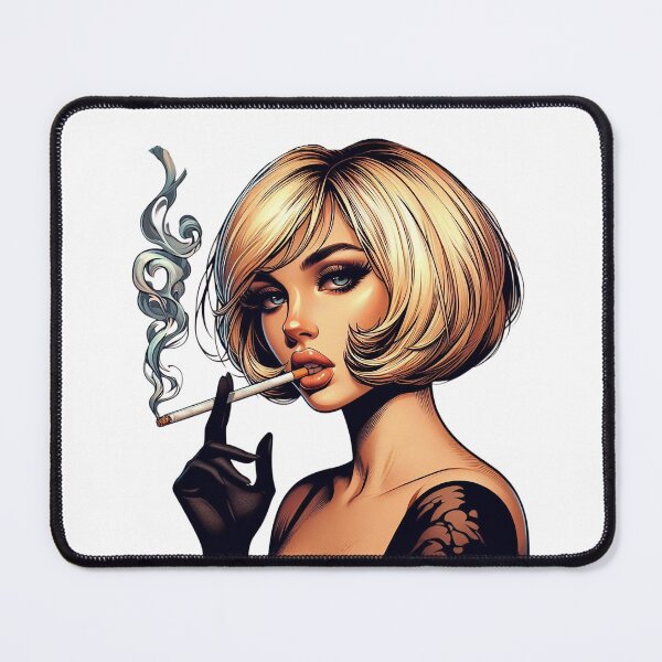 Item preview, Blonde Retro Pinup Smoking Beauty. designed and sold by Spark2Seduction.