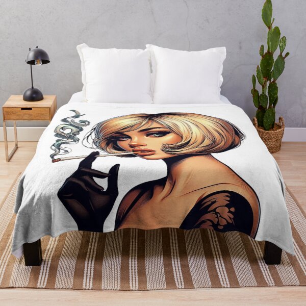 Item preview, Blonde Retro Pinup Smoking Beauty. designed and sold by Spark2Seduction.