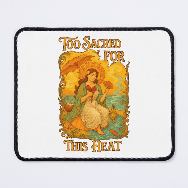 Item preview, Too Sacred For this Heat" Art Nouveau T-Shirt | Funny Spiritual Tee designed and sold by MySpiritTravels.