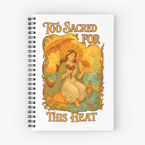 Item preview, Too Sacred For this Heat" Art Nouveau T-Shirt | Funny Spiritual Tee designed and sold by MySpiritTravels.