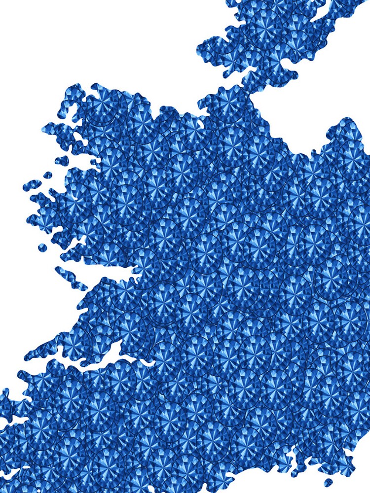 Thumbnail 4 of 4, iPhone Case, Blue Rhinestone Ireland designed and sold by TheIconSmith.