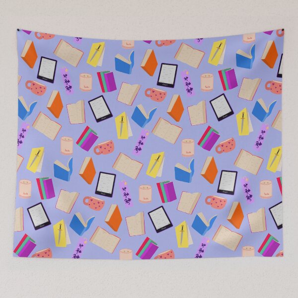 Item preview, Lavender Purple Bookish Books Mug Ereader candle designed and sold by Lozzie Eliza Designs.