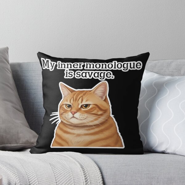 Item preview, Sarcastic Cat – "My inner monologue is savage" designed and sold by Sengakuji.