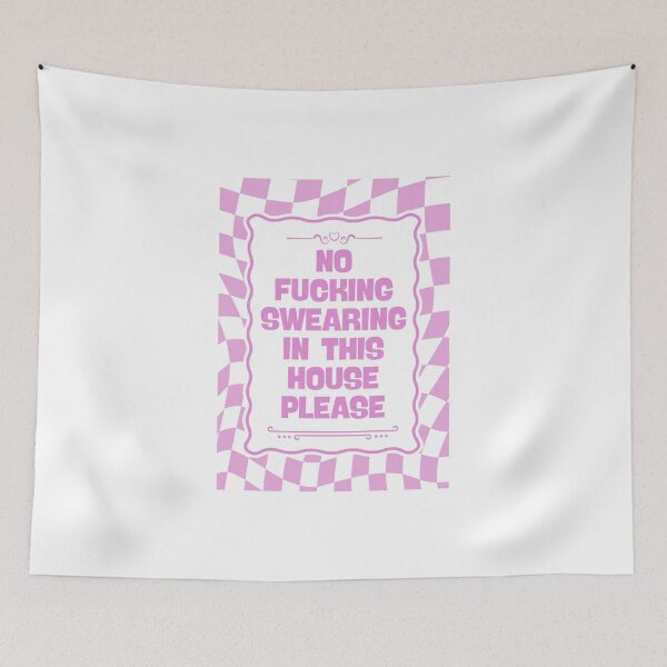 Item preview, No Swearing In This House - Pink designed and sold by Dondonmart.