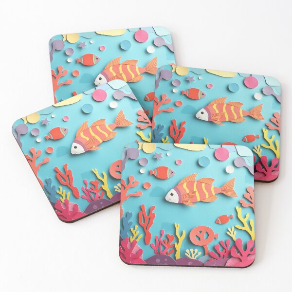 Item preview, Abstract Underwater Paper Collage designed and sold by sharon1210.