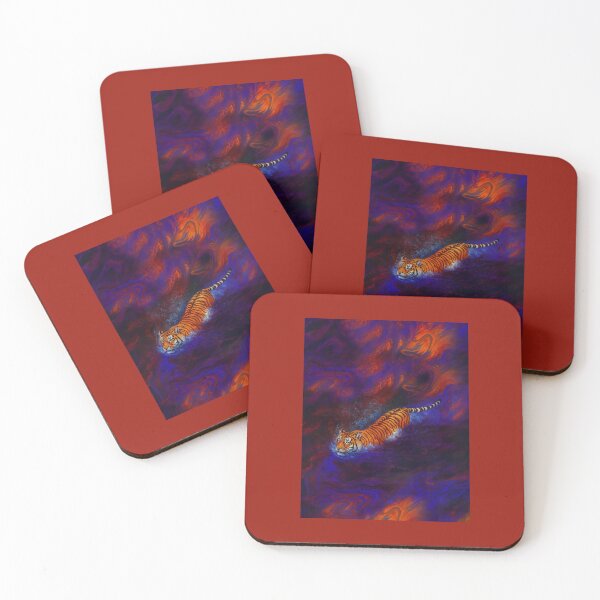 Item preview, Tiger in Cosmic Currents – Surreal Jungle Energy designed and sold by SuccessHunters.
