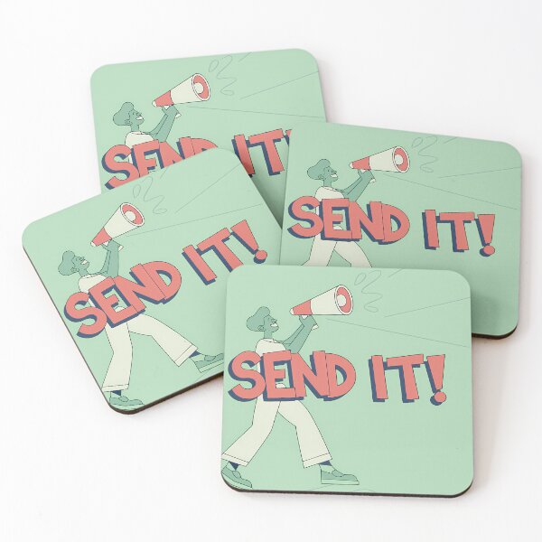 Item preview, SEND IT Typography Illustrations Energetic Digital Communication designed and sold by ART ATTACK ZONE.