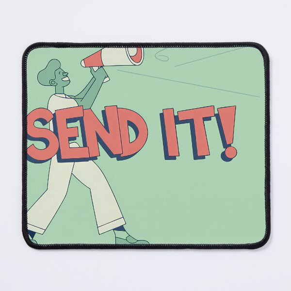 Item preview, SEND IT Typography Illustrations Energetic Digital Communication designed and sold by ART ATTACK ZONE.