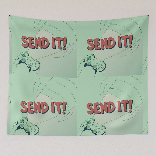 Item preview, GAMER SEND IT Typography Illustrations Energetic Digital Communication designed and sold by ART ATTACK ZONE.