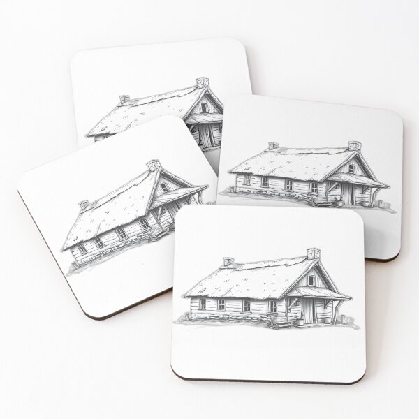 Item preview, Rustic Cottage Charcoal Sketch designed and sold by sharon1210.
