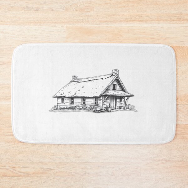 Item preview, Rustic Cottage Charcoal Sketch designed and sold by sharon1210.