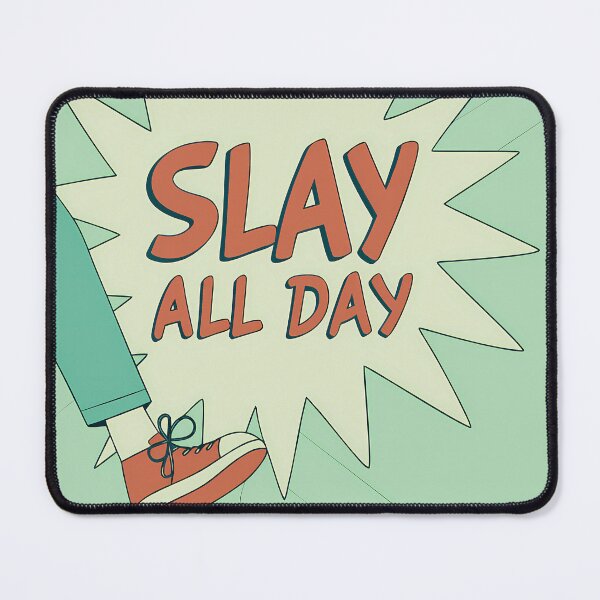 Item preview, SLAY ALL DAY Typography Illustrations Energetic Digital Communication designed and sold by ART ATTACK ZONE.