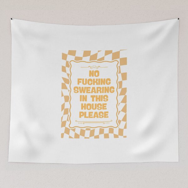 Item preview, No Swearing In This House - Yellow designed and sold by Dondonmart.