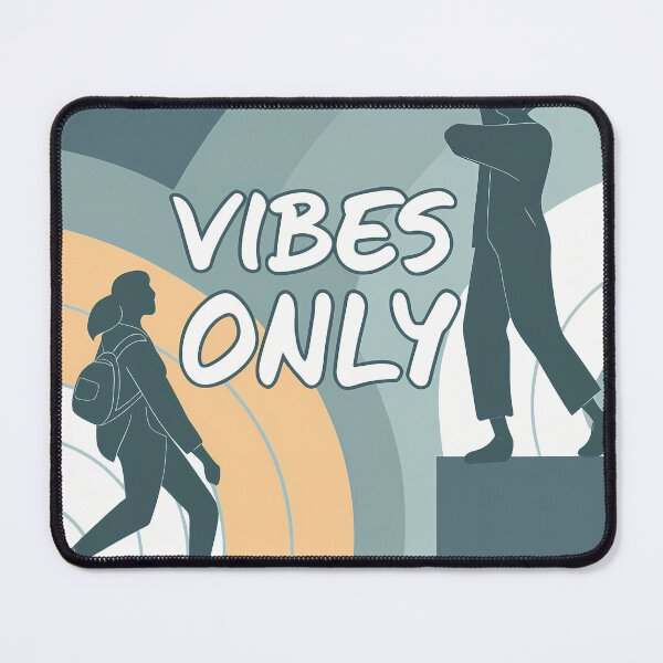 Item preview, VIBES ONLY Typography Illustrations Energetic Digital Communication designed and sold by ART ATTACK ZONE.