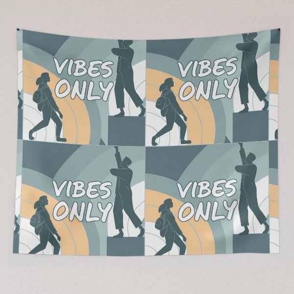 Item preview, VIBES ONLY Typography Illustrations Energetic Digital Communication designed and sold by ART ATTACK ZONE.