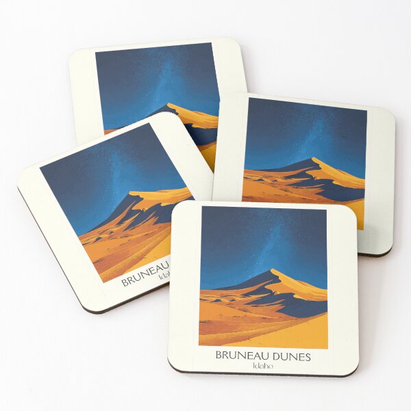 Item preview, Bruneau Dunes State Park Poster | Vintage Idaho Sand Dunes & Night Sky Art designed and sold by TuncGK.