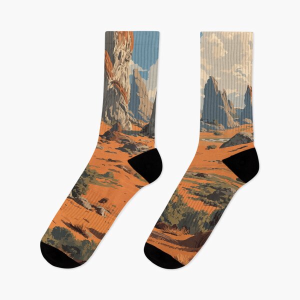 Item preview, City of Rocks Idaho Poster | Vintage National Reserve & Rock Climbing Art designed and sold by TuncGK.
