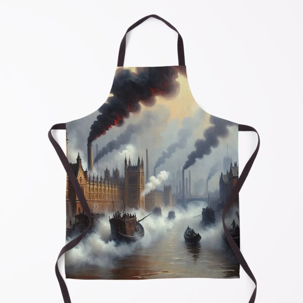 Item preview, Victorian Era London with steam and industrial elements after JMW TUrner designed and sold by Vintage Designs +.
