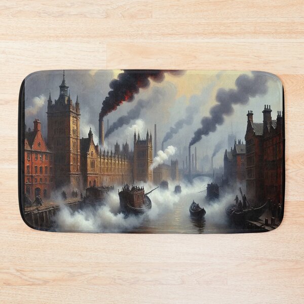 Item preview, Victorian Era London with steam and industrial elements after JMW TUrner designed and sold by Vintage Designs +.